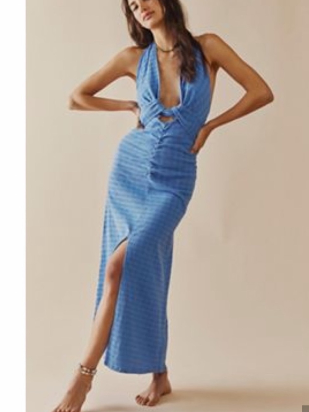 Free People nya maxi dress blue arrow